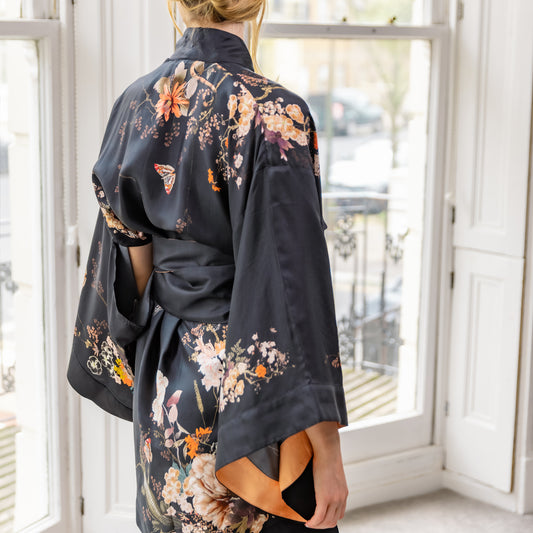Vintage Inspired Silk Kimono