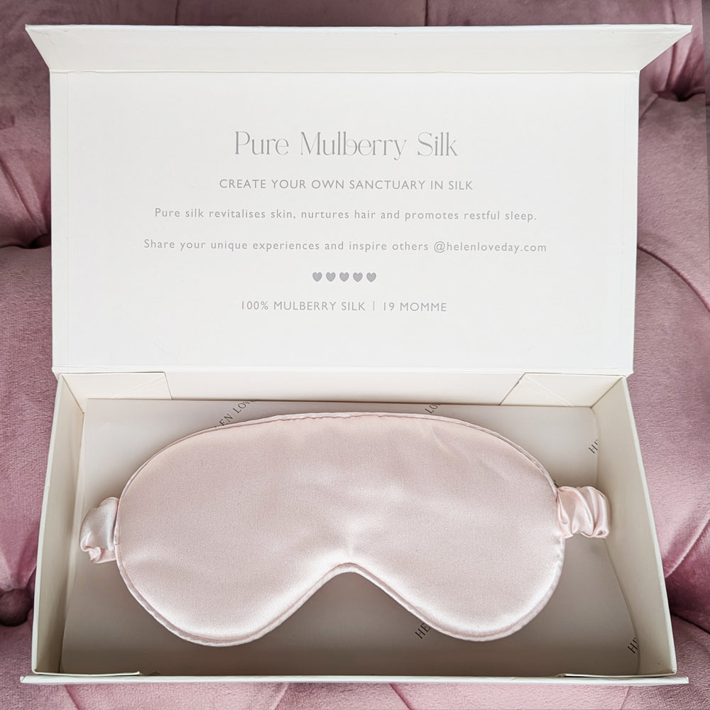 Silk Eye Mask Gift Box Pink
