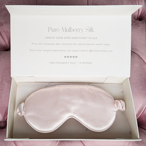 Silk Eye Mask Gift Box Pink