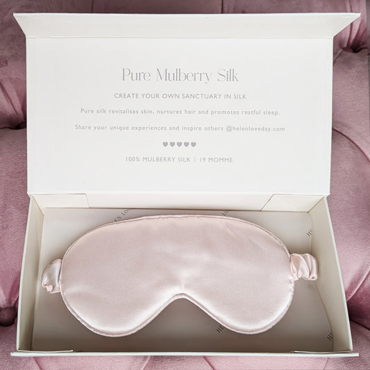 Silk Eye Mask Gift Box Pink