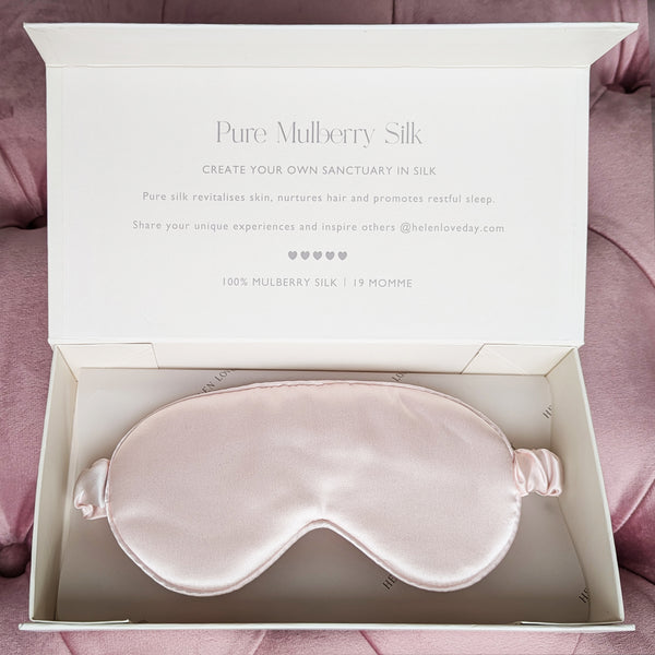 Silk Eye Mask Gift Box Pink