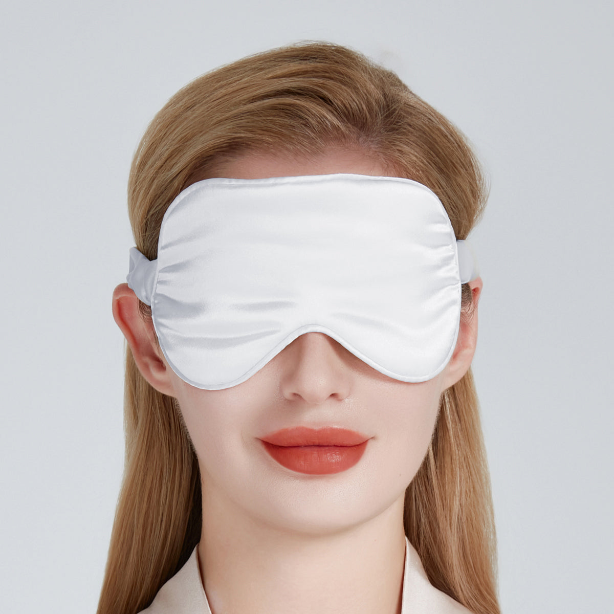 Silk Sleep Mask Bridal White