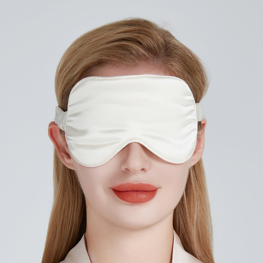 Silk Eye Mask Gift Box | Cream