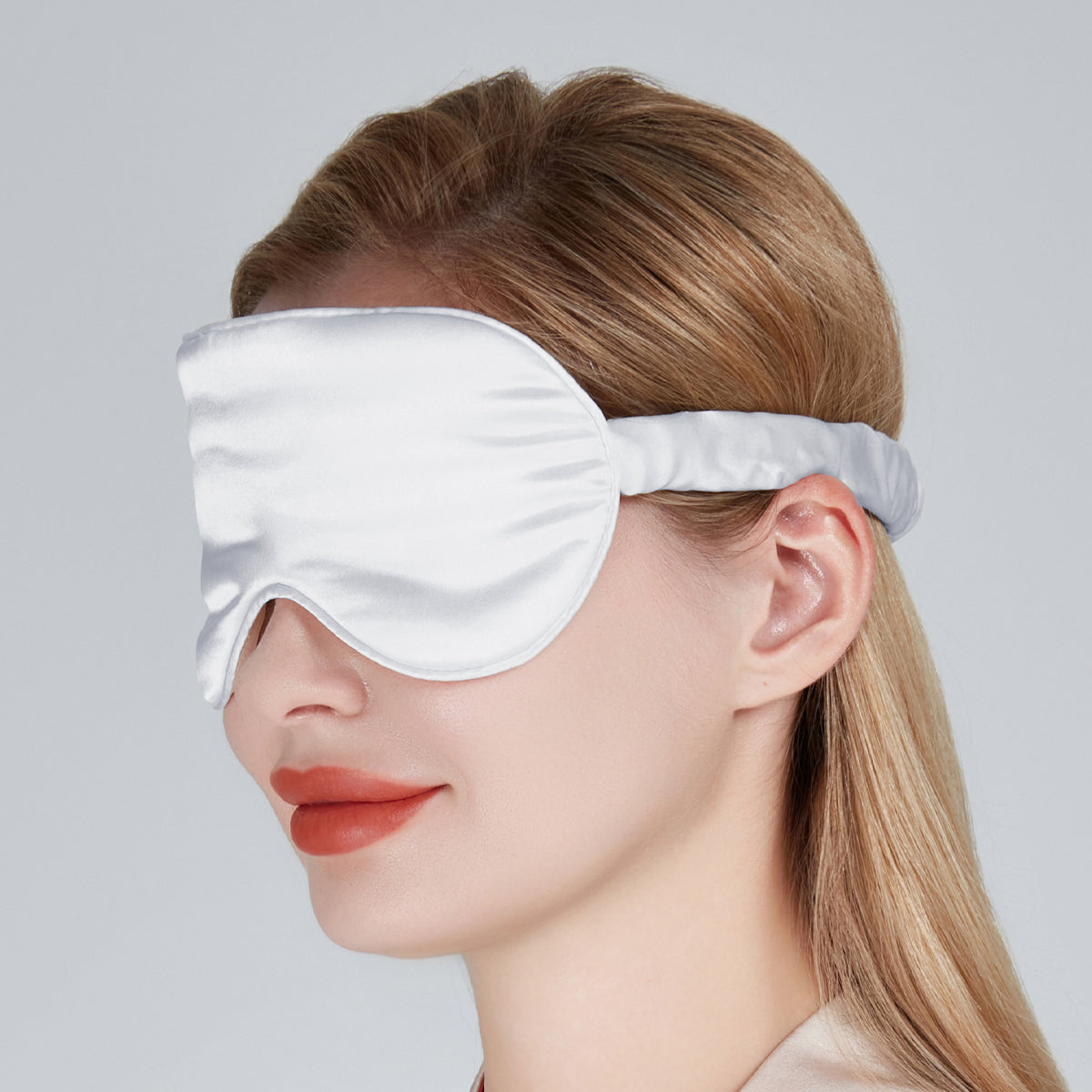 Silk Sleep Mask Bridal White