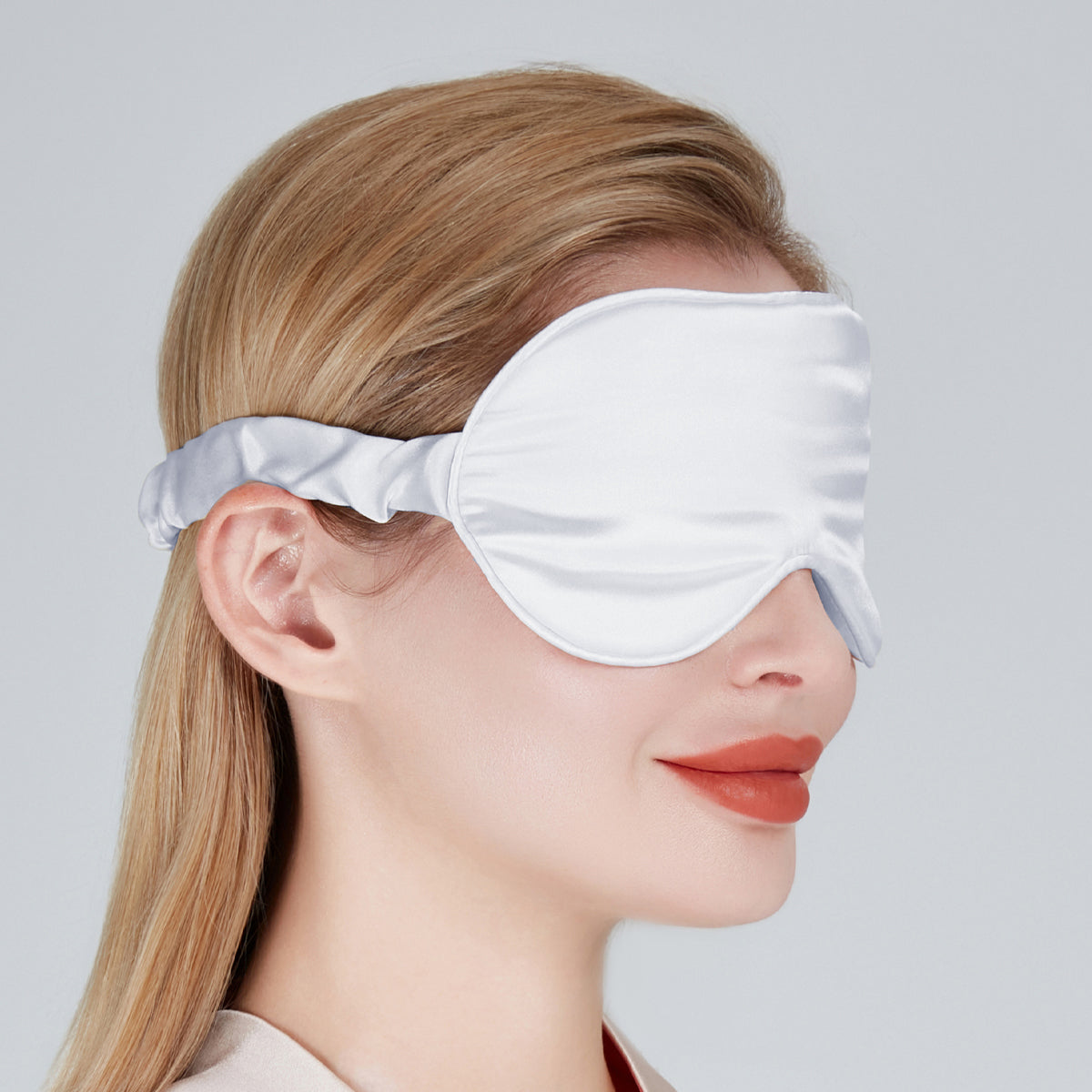 Silk Sleep Mask Bridal White