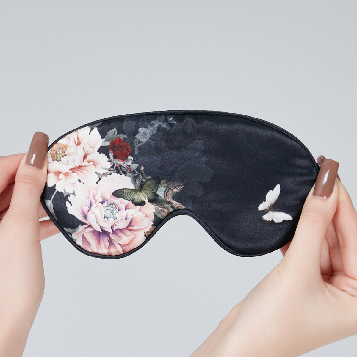 Silk Sleep Mask Black | Fleur Japonaise