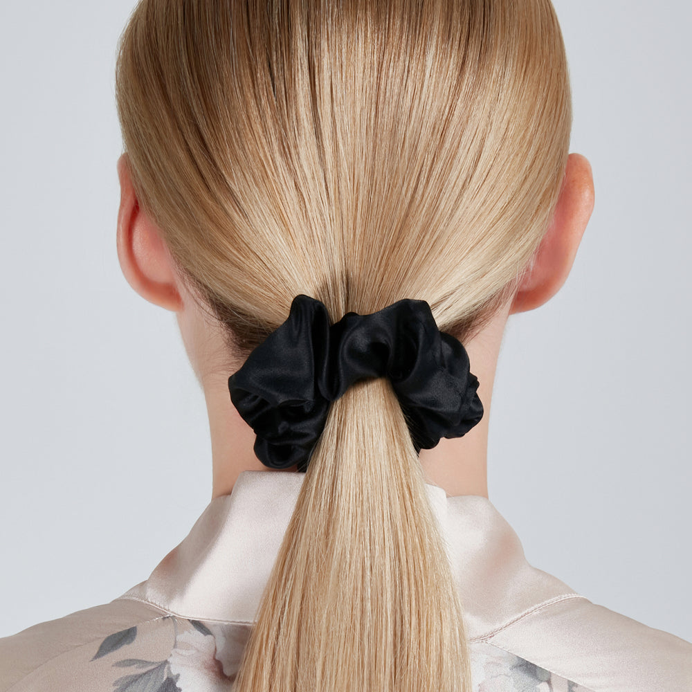 Silk Scrunchie Black