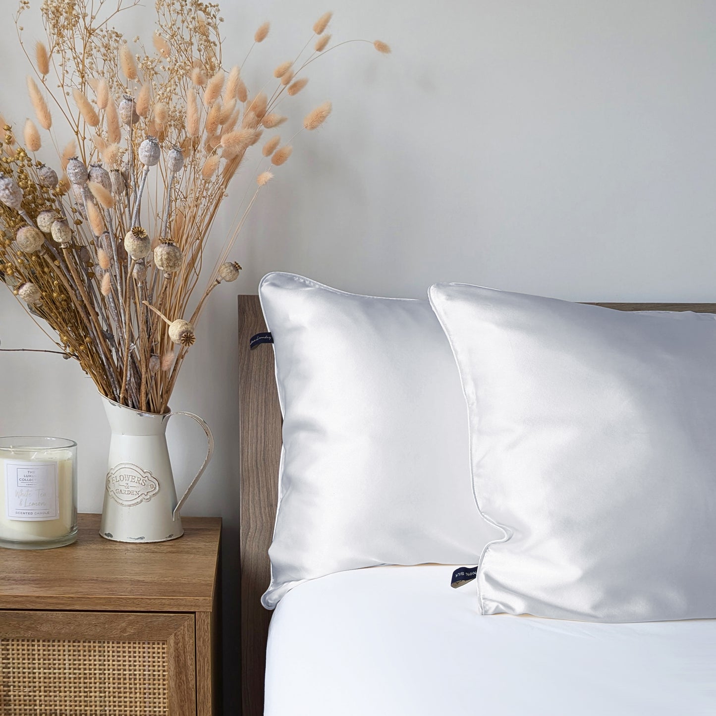 Silk Pillowcase Bridal White