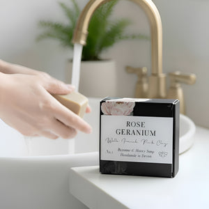 Natural Handmade Soap Bar | Honey & Rose Geranium