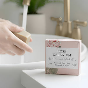 Natural Handmade Soap Bar | Honey & Rose Geranium