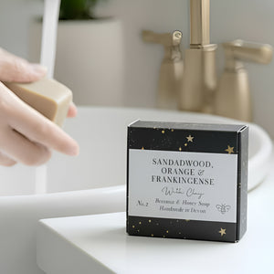 Natural Handmade Soap Bar | Sandalwood, Orange & Frankincense