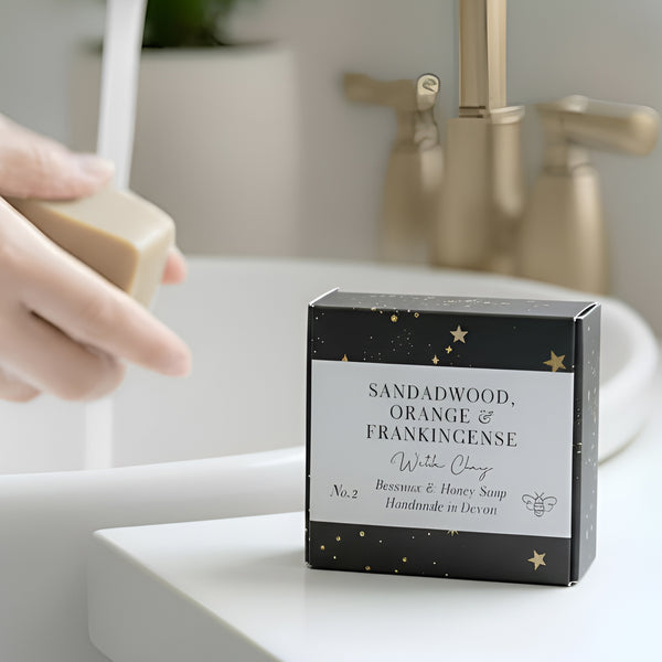 Natural Handmade Soap Bar | Sandalwood, Orange & Frankincense
