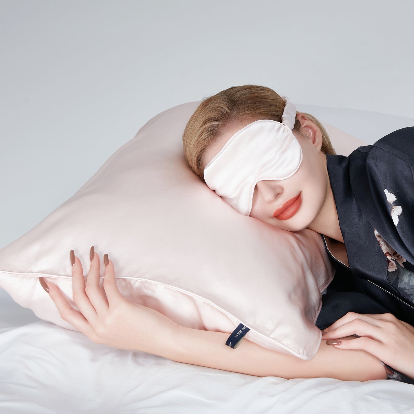 Silk Pillowcase & Eye Mask Giftbox Pink