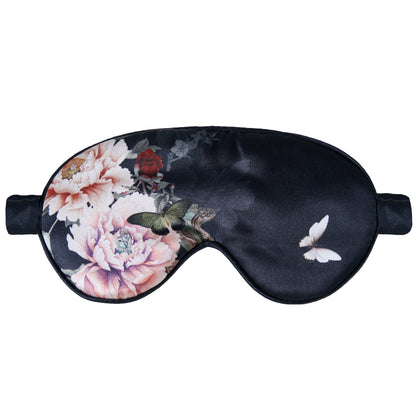Silk Sleep Mask Black | Fleur Japonaise