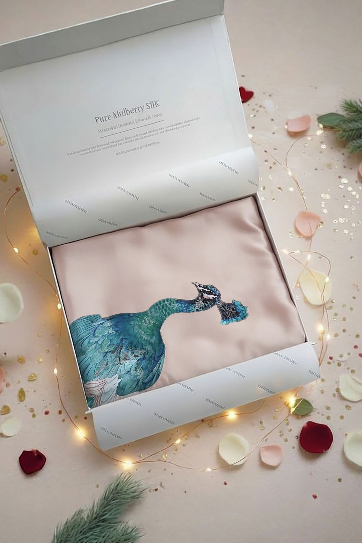 Silk Kimono Dressing Gown Pink | Royal Peacock