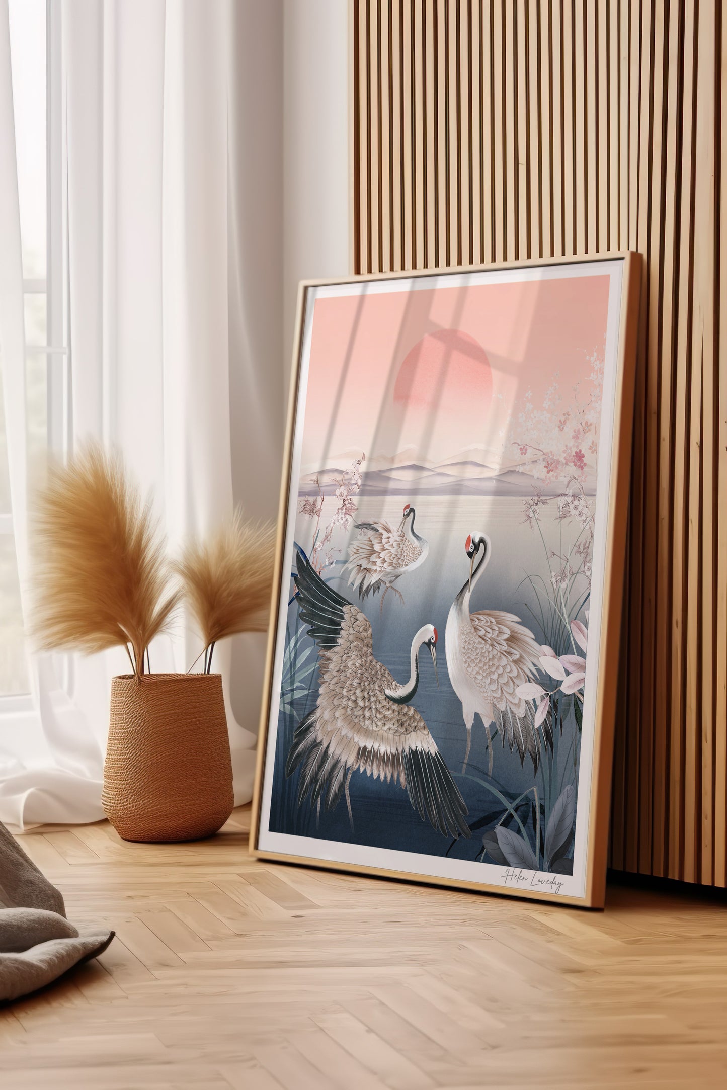 Sunset Crane Giclée Wall Art