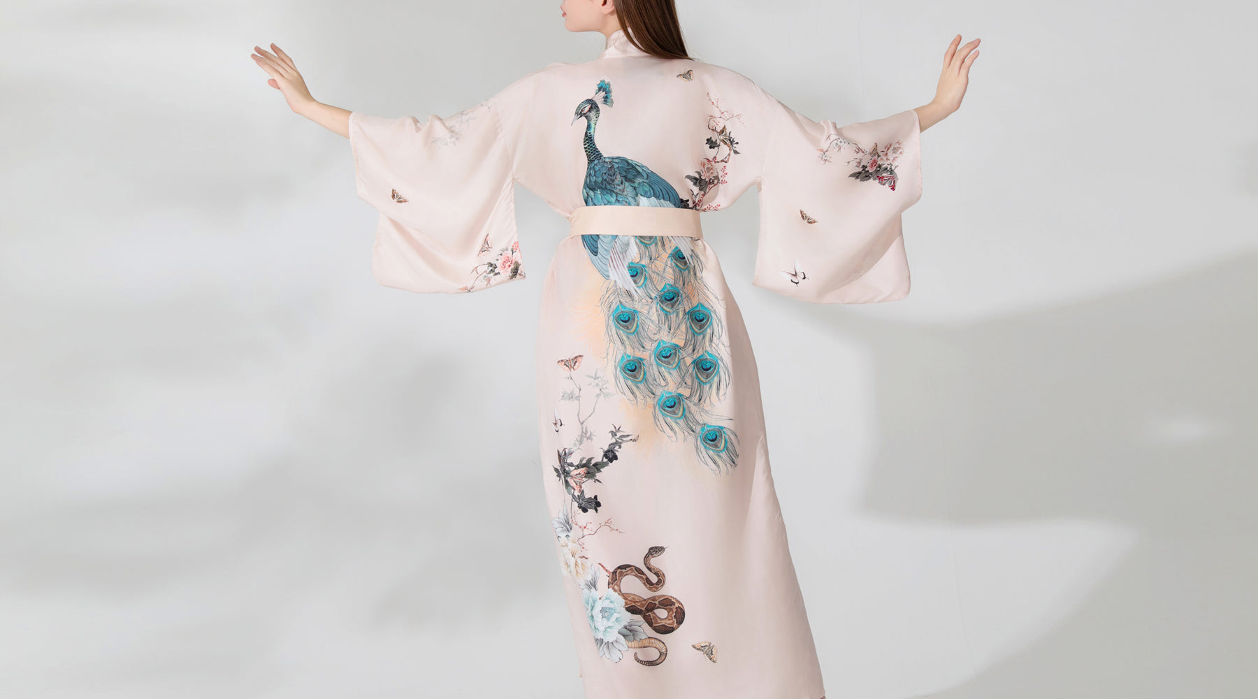 Elegant Silk Chiffon Kimono-Inspired Gown  Embrace the Reinvented Icon –  Desire Avenue