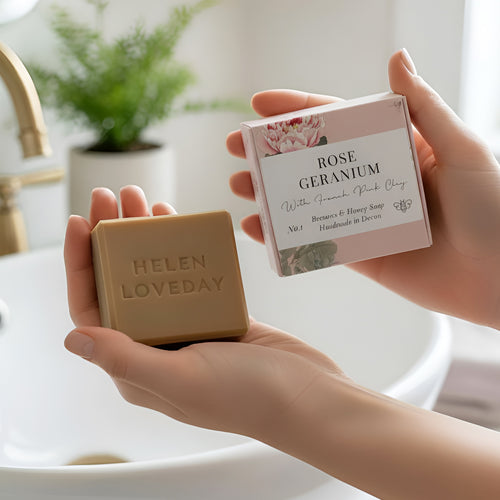 Natural Handmade Soap Bar | Honey & Rose Geranium