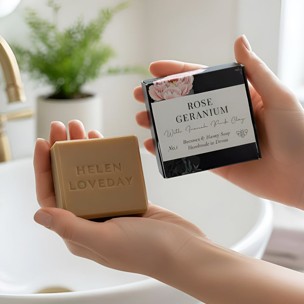 Natural Handmade Soap Bar | Honey & Rose Geranium