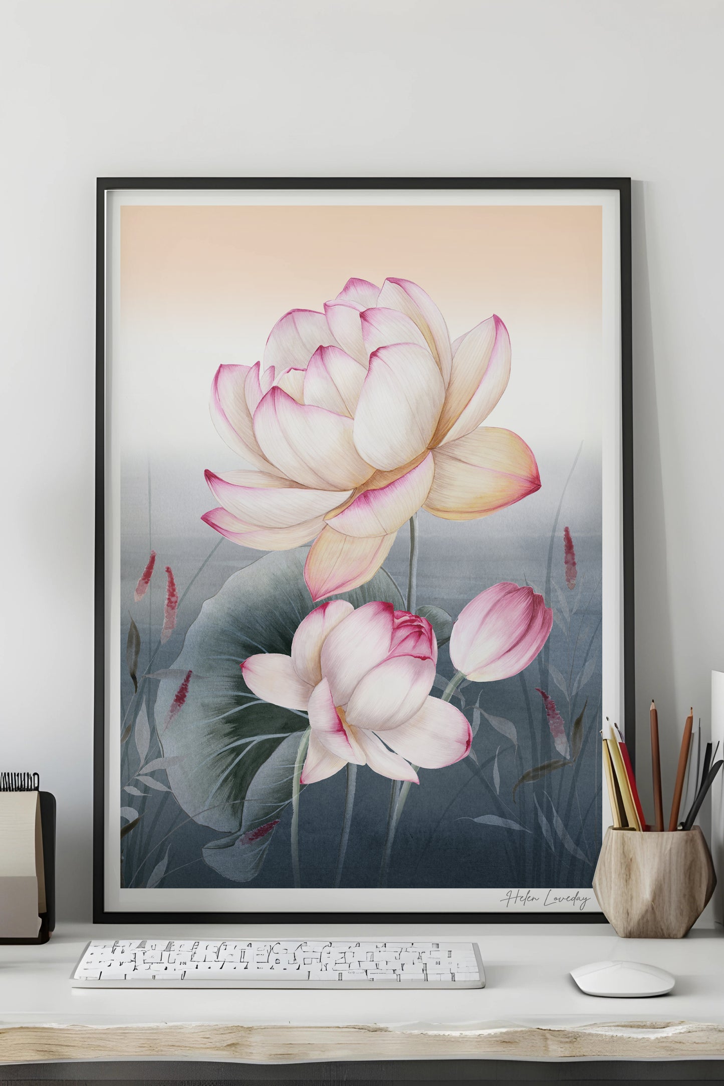 A5 Lotus Flower Giclée Wall Art