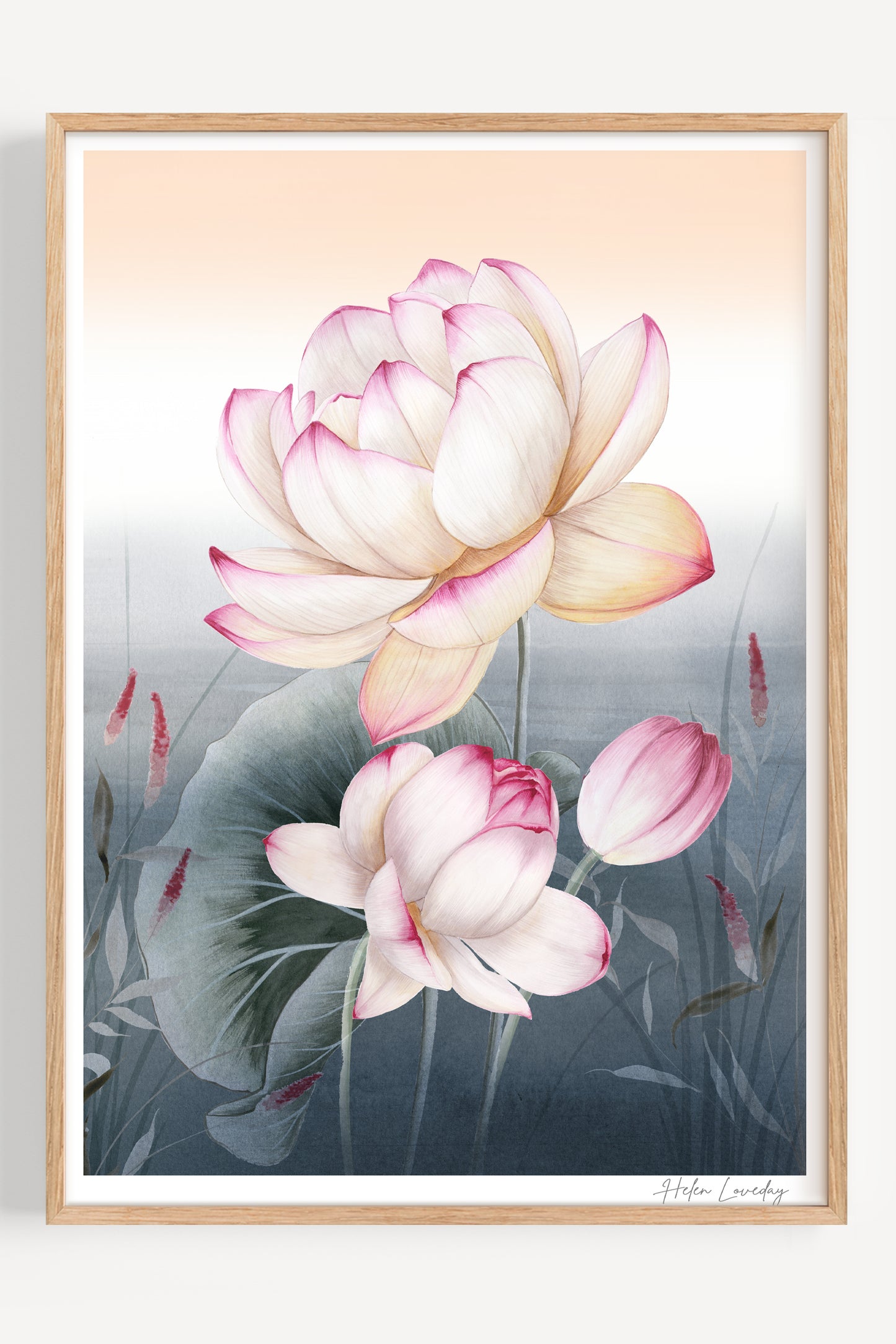 A5 Lotus Flower Giclée Wall Art