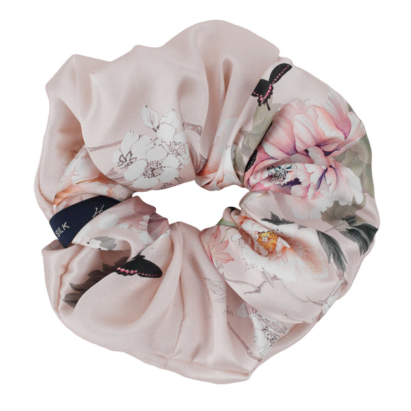 Hair Scrunchie Gift Box | Skinny Pink, Cream, Green | Maxi Fleur Japonaise