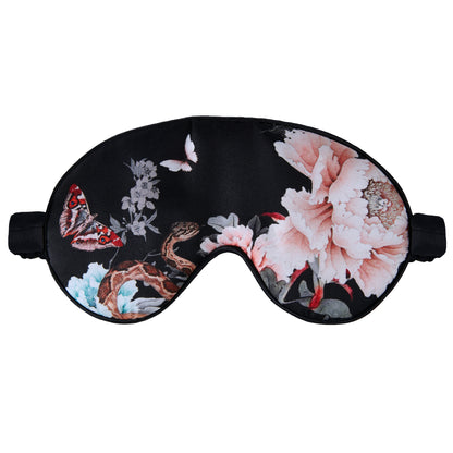 Silk Sleep Mask Black | Royal Peacock
