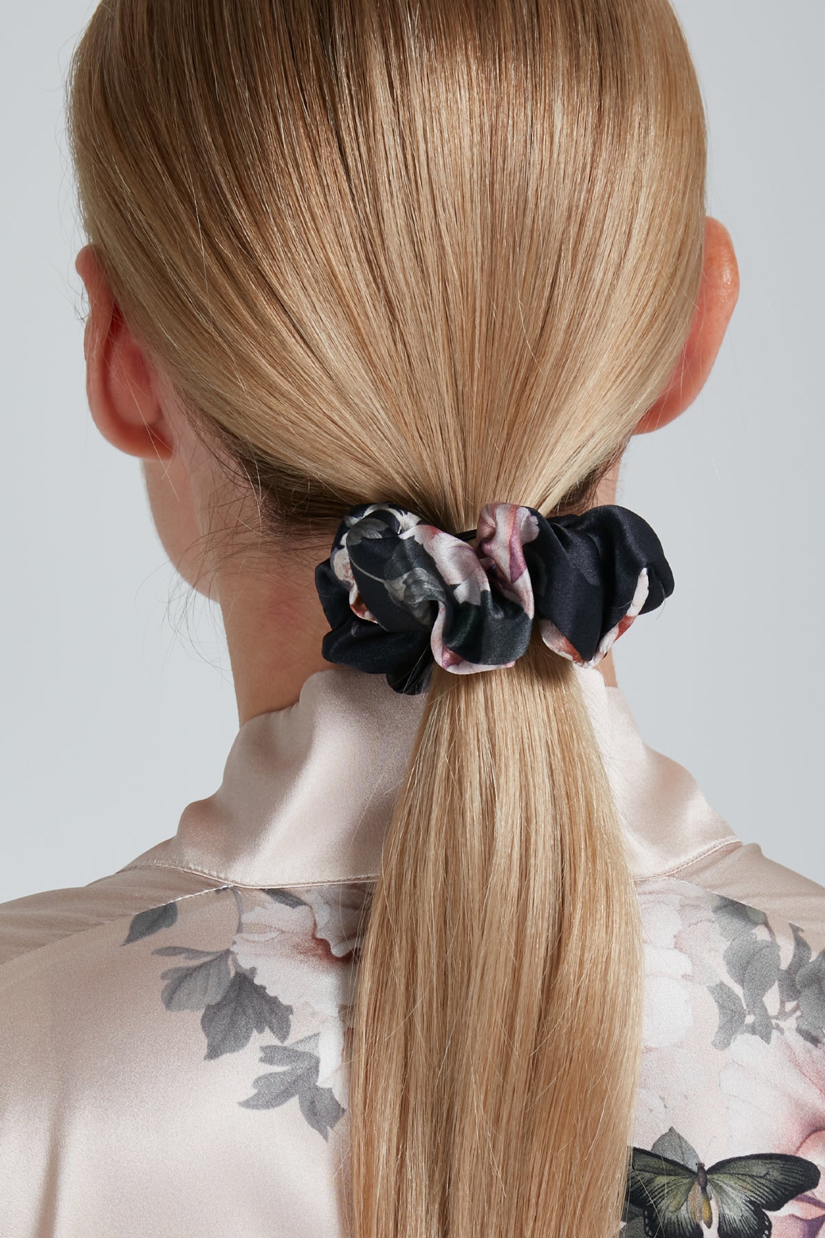 Silk Scrunchie Midnight Blue | Fleur Japonaise