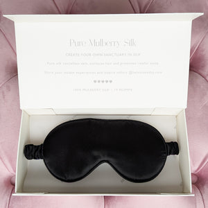 Silk Eye Mask Gift Box Black