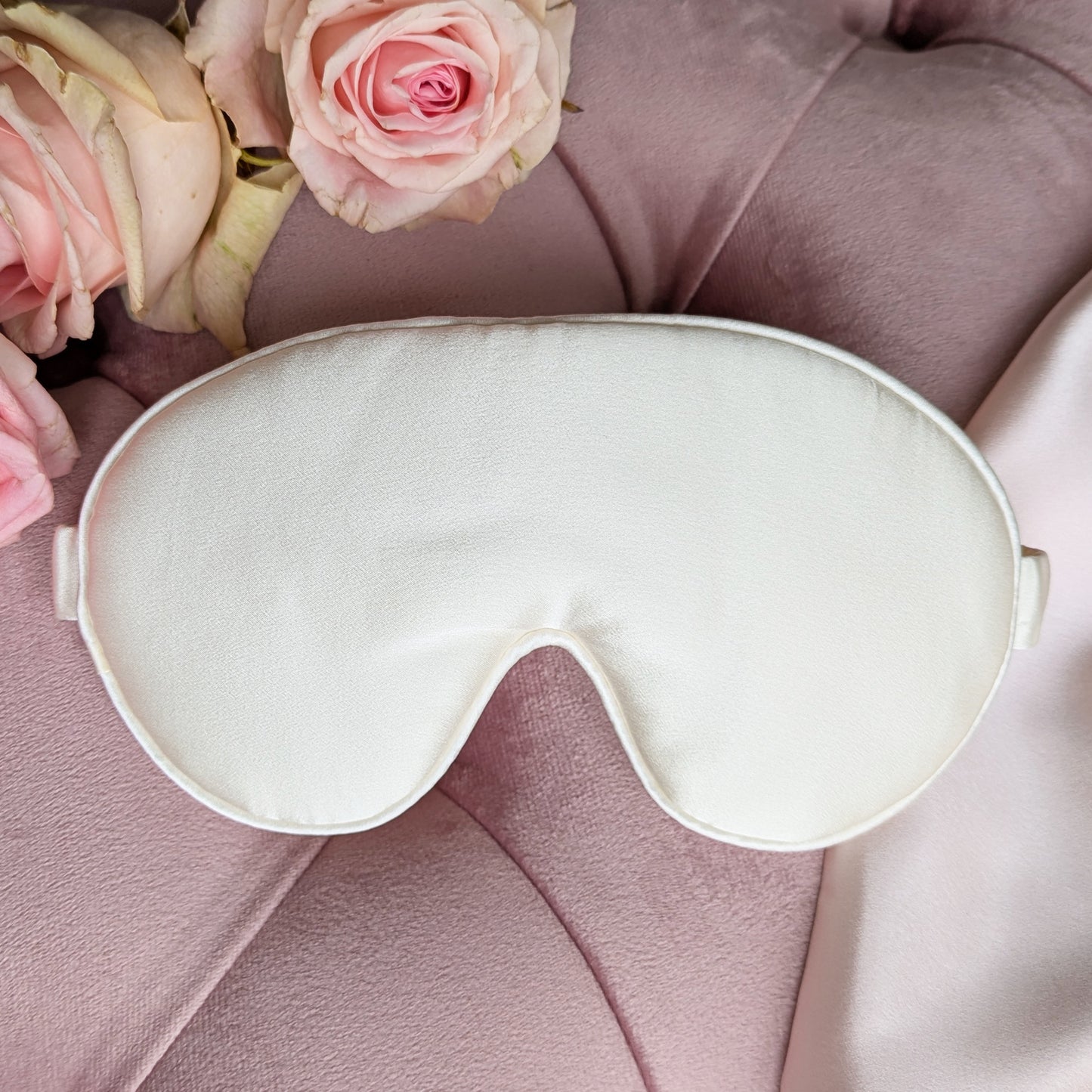 Silk Pillowcase, Eye Mask & Hair Scrunchie Giftbox Cream