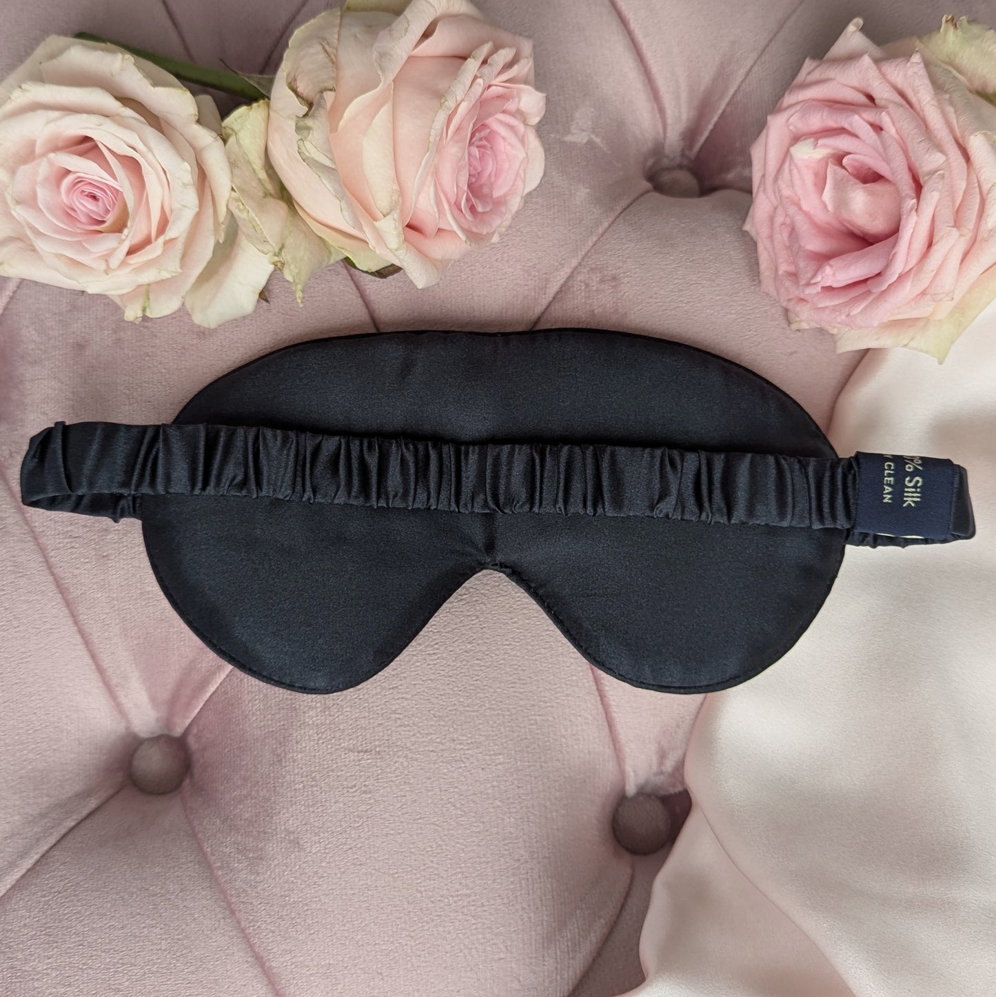 Silk Eye Mask Black | Fleur Japonaise