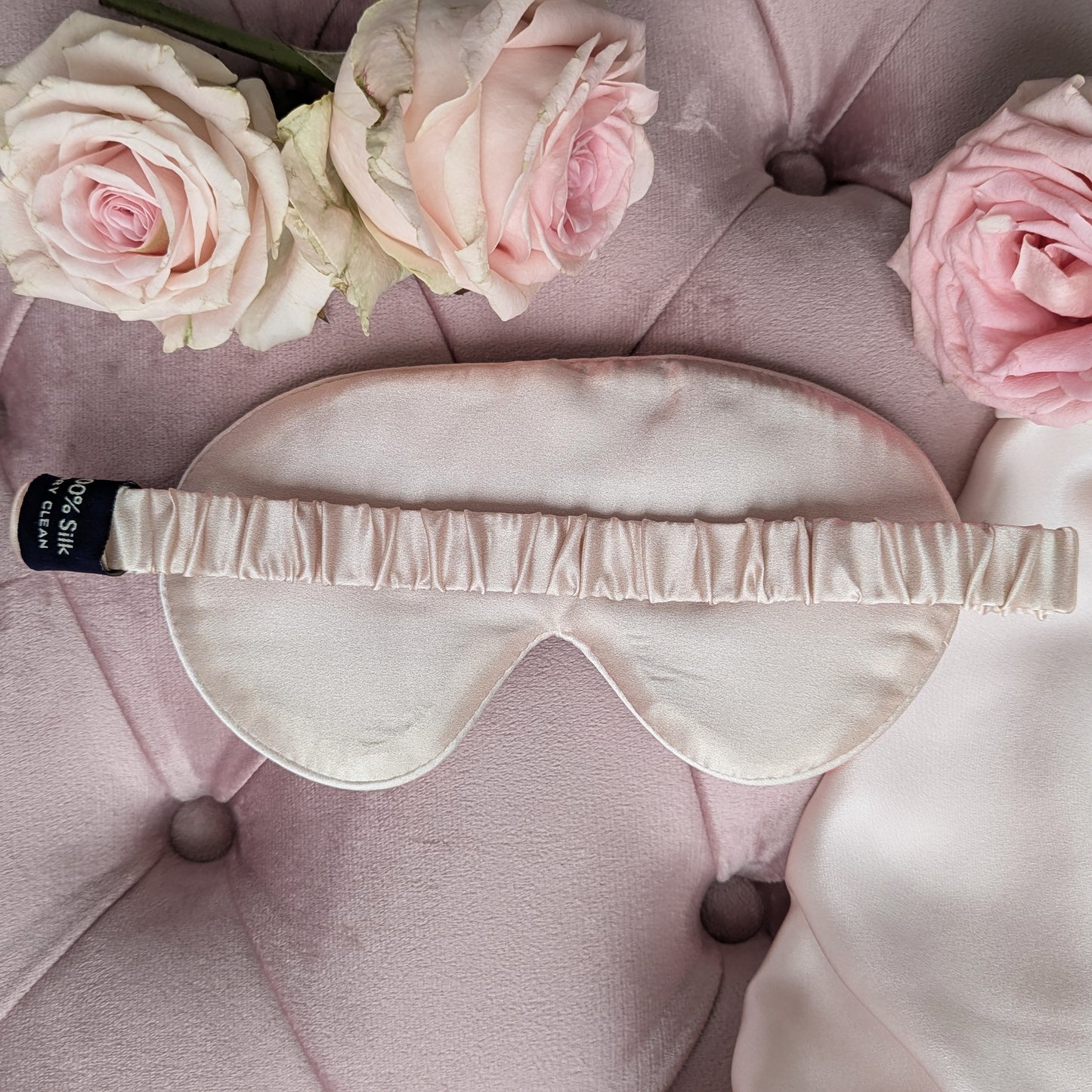 Silk Eye Mask Pink | Fleur Japonaise