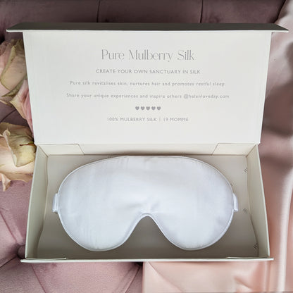 Silk Eye Mask Gift Box | Bridal White