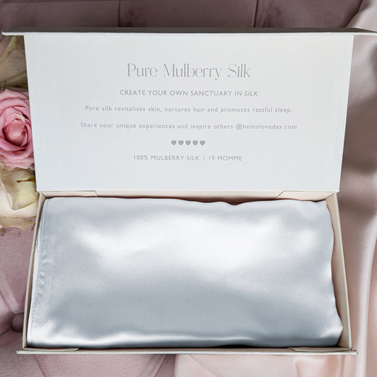 Silk Pillowcase Gift Box Bridal White