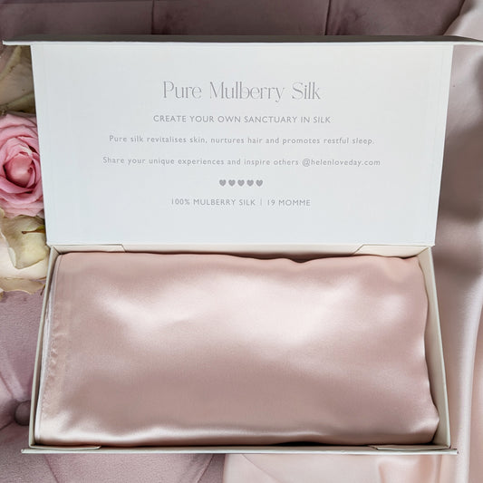 Silk Pillowcase Gift Box Pink