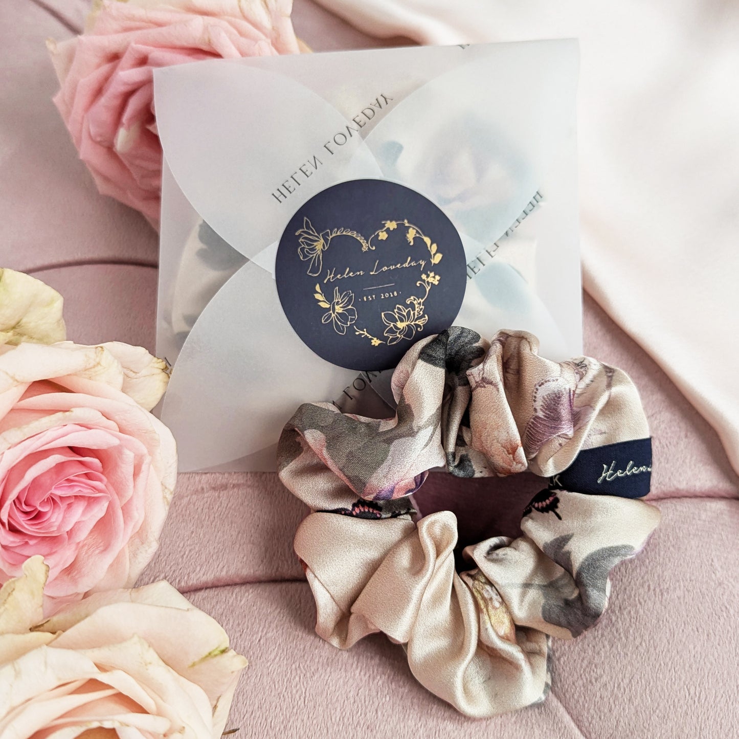 Silk Scrunchie Pink | Fleur Japonaise