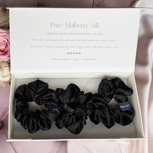 Hair Scrunchie Gift Box Black