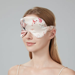 Silk Sleep Gift Set | Luxury Eye Mask, Lip Balm & Soap | Pink Blossom