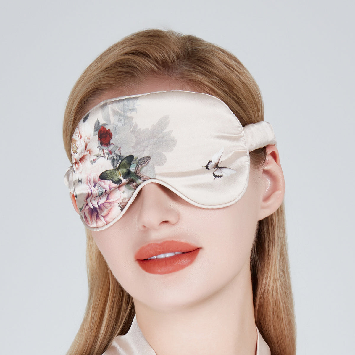 Silk Sleep Mask Pink | Fleur Japonaise