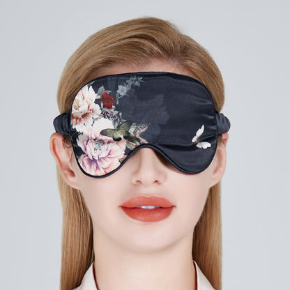 Silk Sleep Mask Black | Fleur Japonaise
