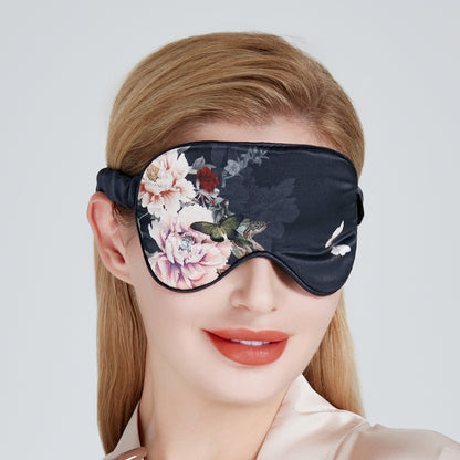 Silk Sleep Mask Black | Fleur Japonaise