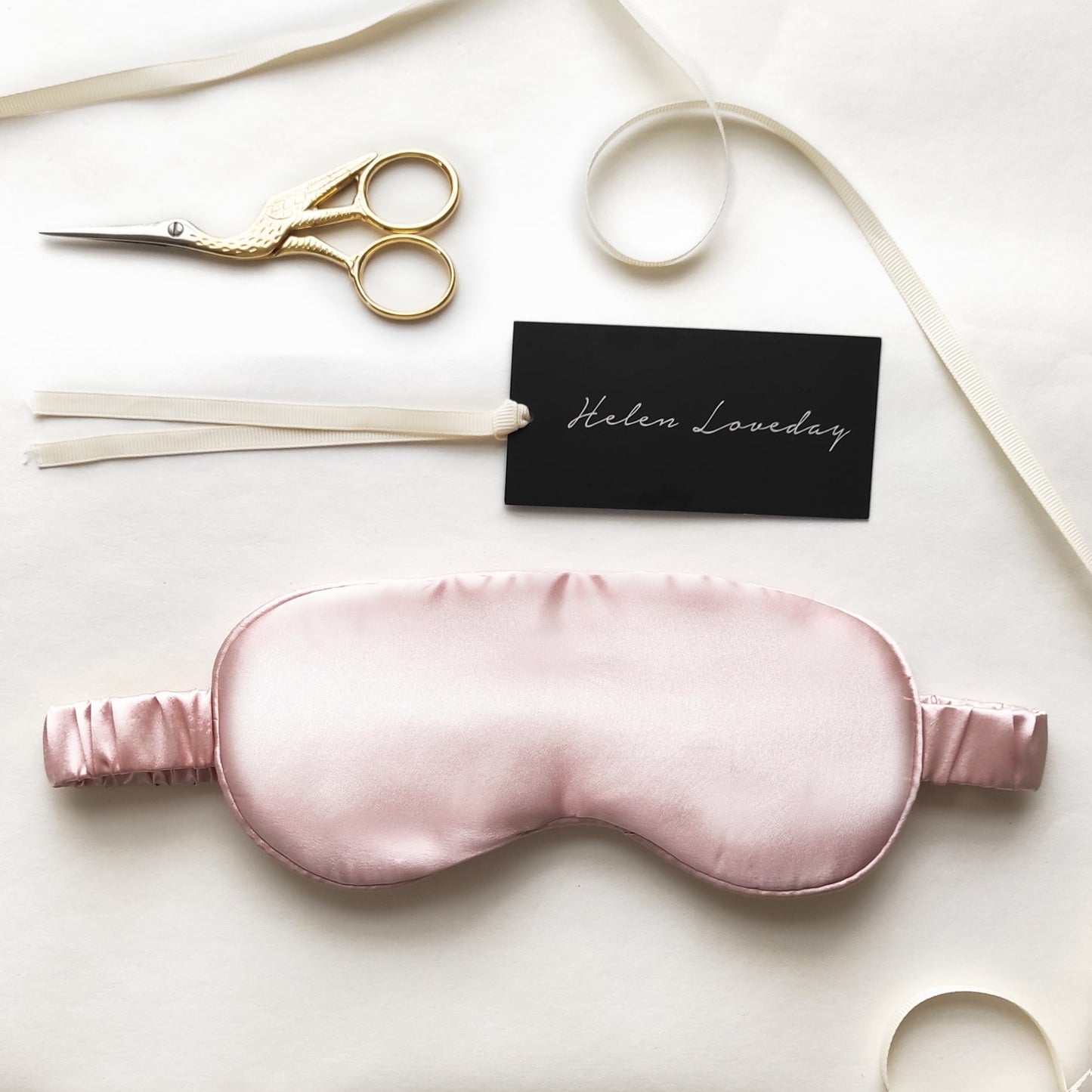 Mulberry Silk Eye Mask | Blush Pink Sleep Mask from Helen Loveday for 22