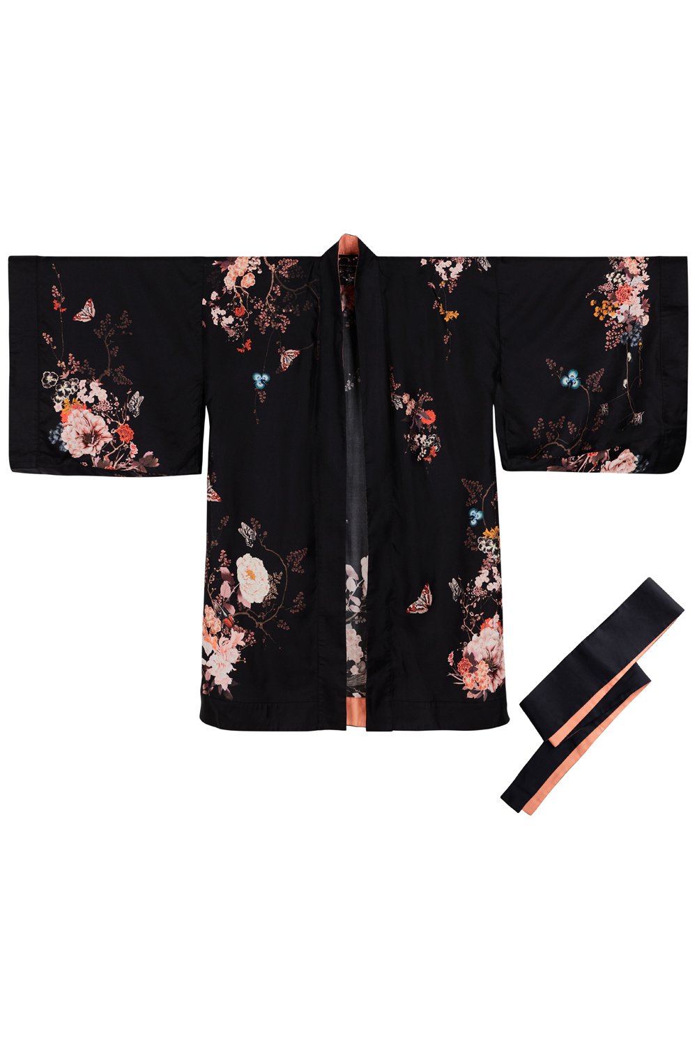Silk Kimono Dressing Gown | Black kimono from Helen Loveday for 255